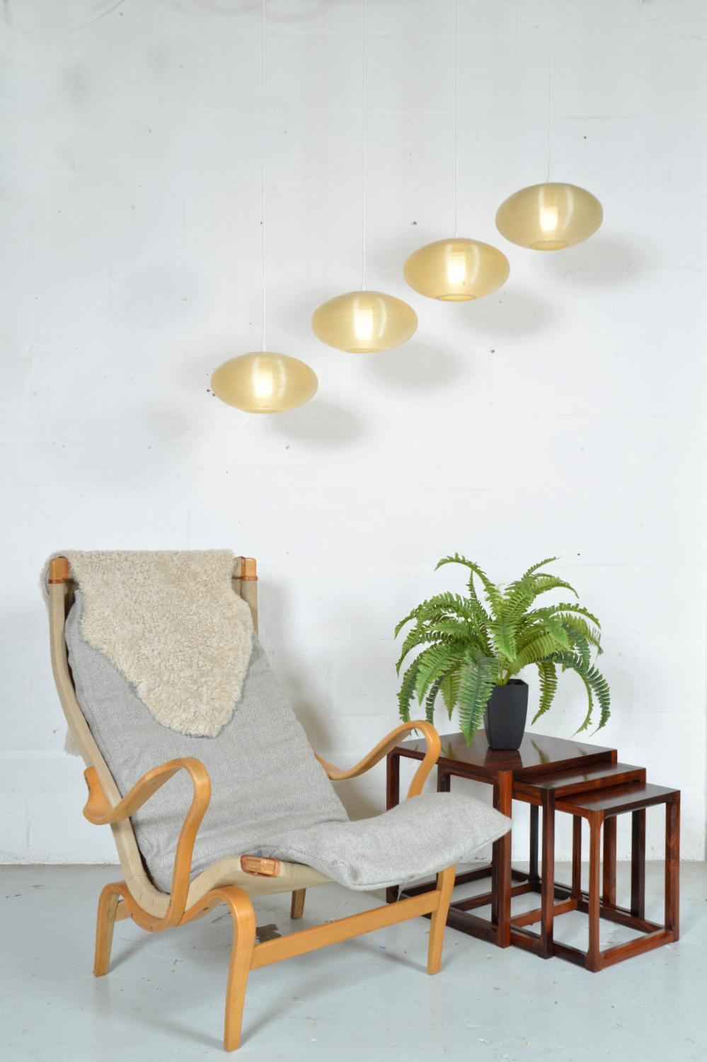 Mid-Century moderno 4 Lampadari a soffitto Rotaflex del Midcentury di John & Sylvia Reid 1950s British in vendita