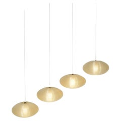 4 Midcentury Rotaflex Ceiling Pendant Lights by John & Sylvia Reid 1950s British