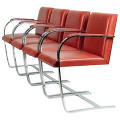 4 Mies Van der Rohe Brno Chairs Knoll Int, 1960s