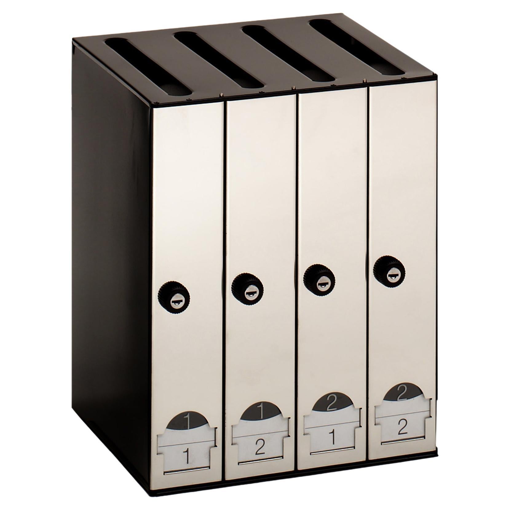 4 Modules Office & Residential Mail Box Stainless Steel Polished For Sale