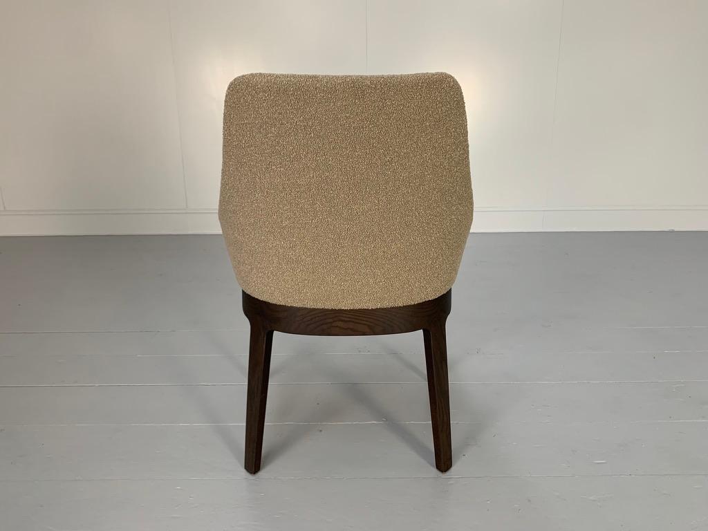 4 Molteni & C „Chelsea“ Esszimmerstühle in Taupe „Boucle“ aus Wolle im Angebot 9