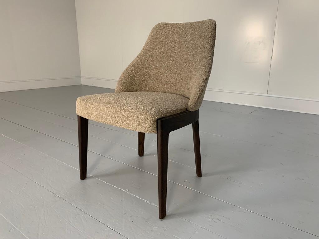 4 Molteni & C „Chelsea“ Esszimmerstühle in Taupe „Boucle“ aus Wolle im Angebot 12