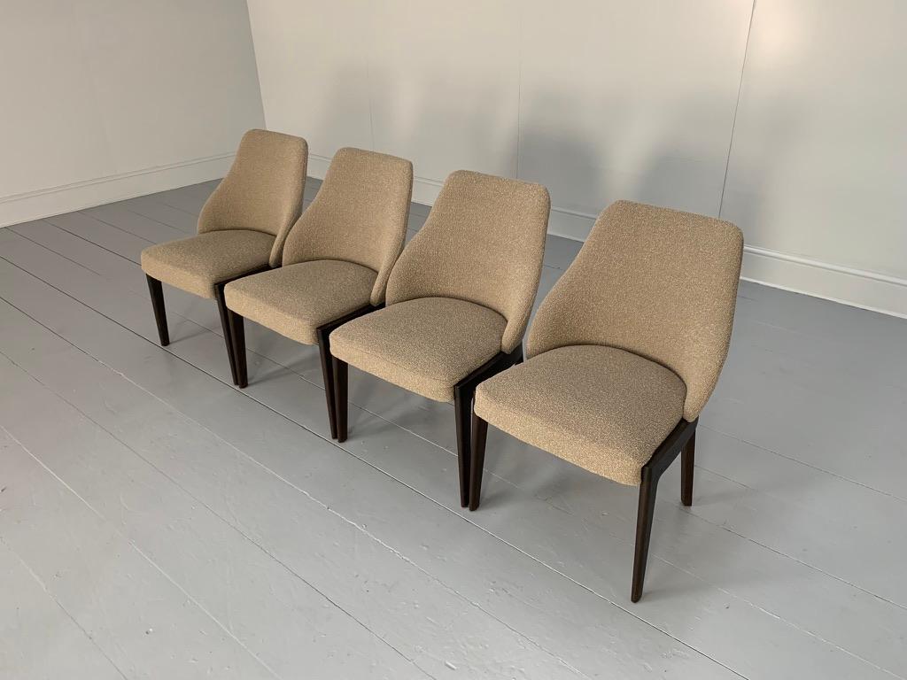 4 Molteni & C „Chelsea“ Esszimmerstühle in Taupe „Boucle“ aus Wolle im Zustand „Gut“ im Angebot in Barrowford, GB