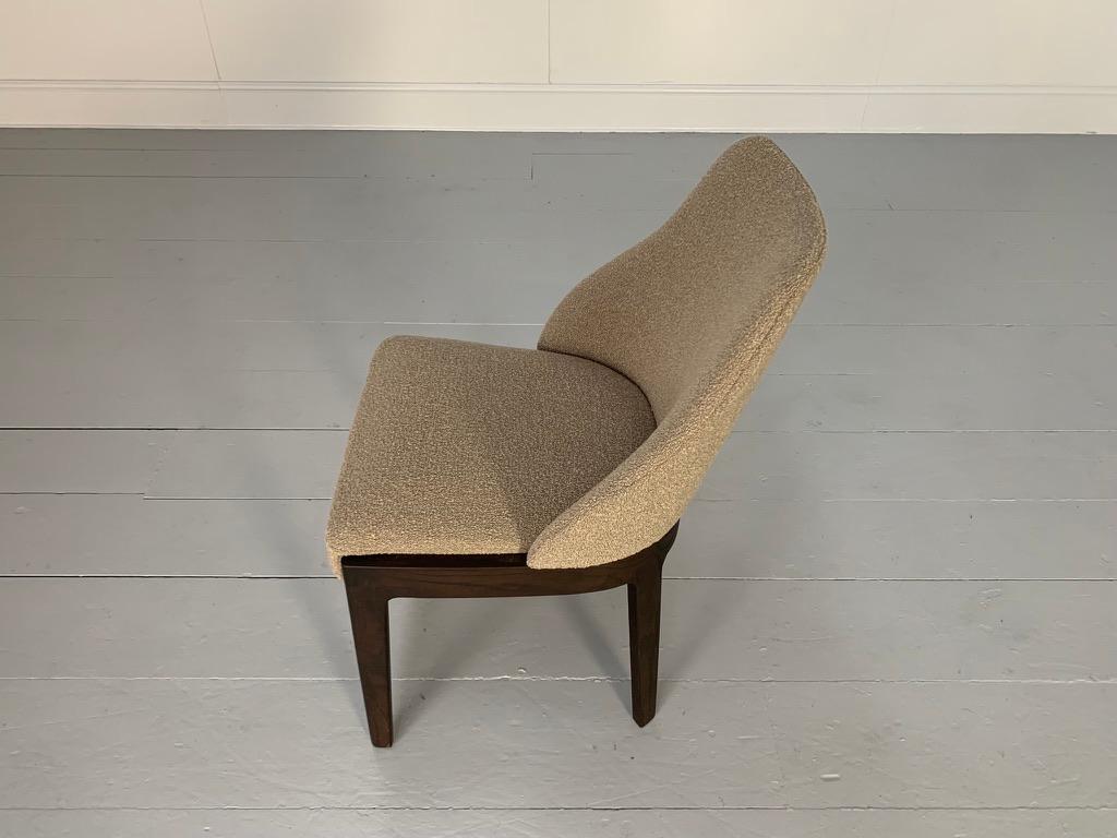 4 Molteni & C „Chelsea“ Esszimmerstühle in Taupe „Boucle“ aus Wolle im Angebot 2