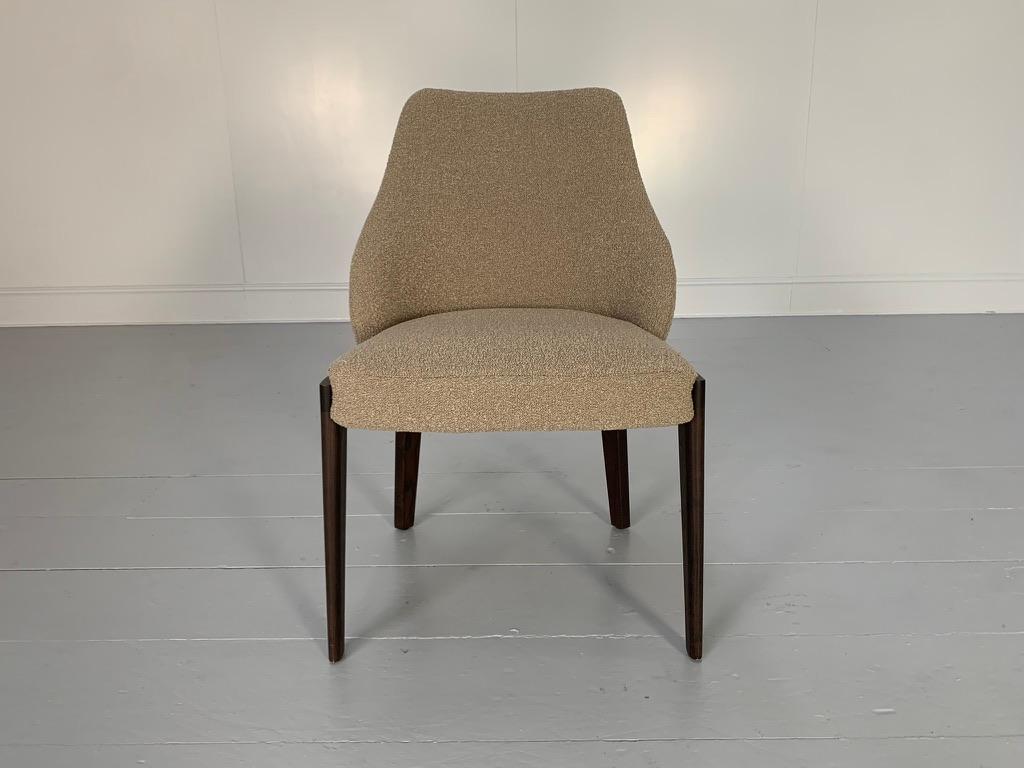 4 Molteni & C „Chelsea“ Esszimmerstühle in Taupe „Boucle“ aus Wolle im Angebot 3