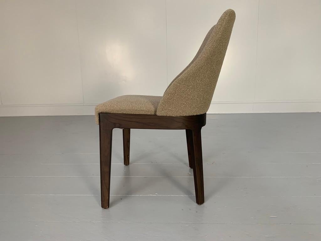 4 Molteni & C „Chelsea“ Esszimmerstühle in Taupe „Boucle“ aus Wolle im Angebot 4