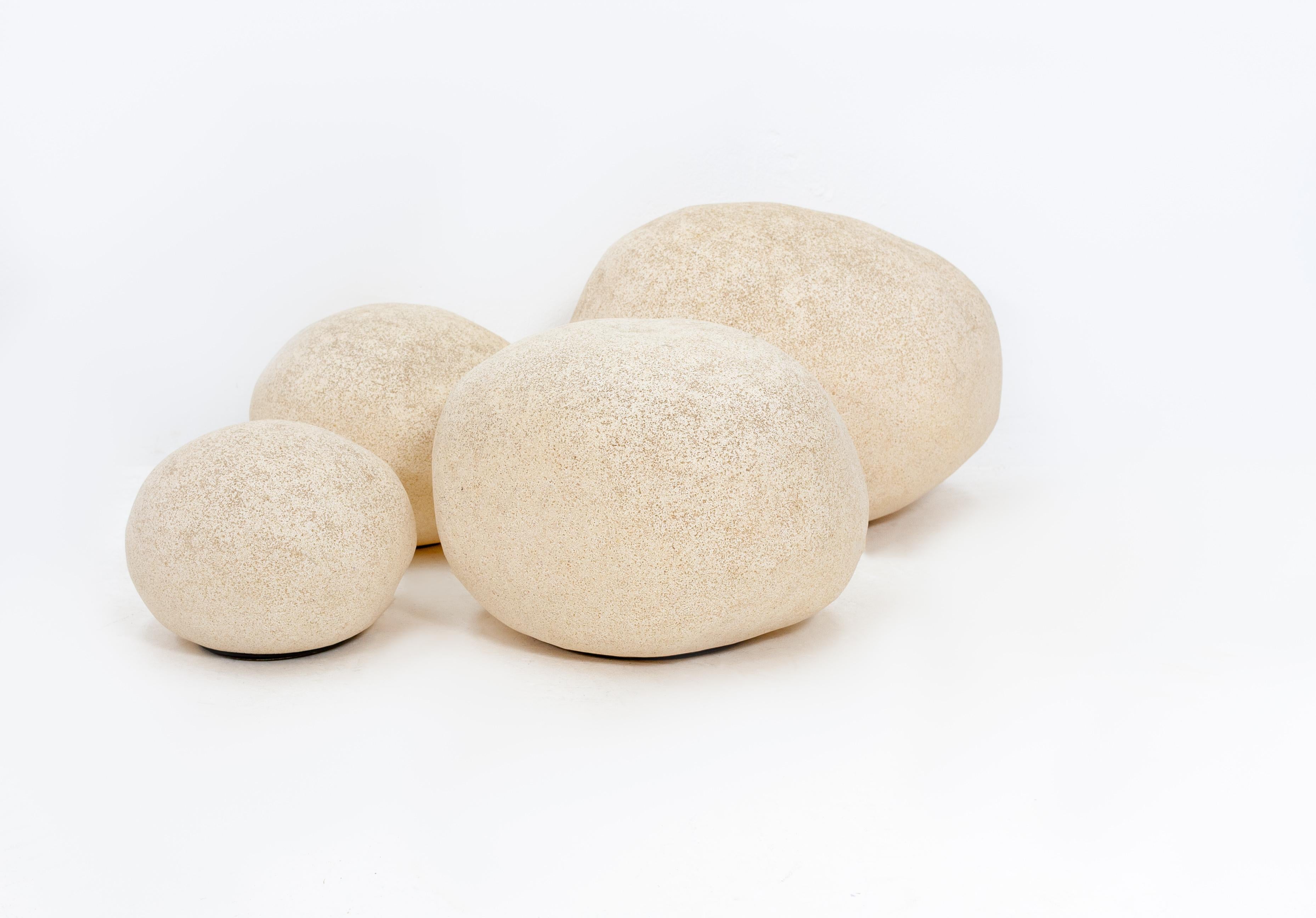 4 Moon Rocks Lamps Andre Cazenave In Good Condition In Den Haag, NL