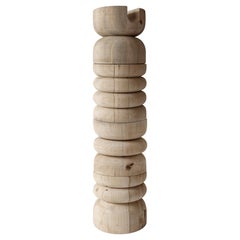 NERU TOTEM, Handcrafted Wood Utility Sculpture (#B) by Rebeca Cors