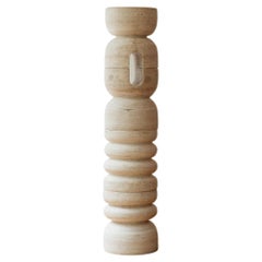 4 Neru TOTEM, Marble Handcrafted Travertine Marble Sculpture by Rebeca Cors