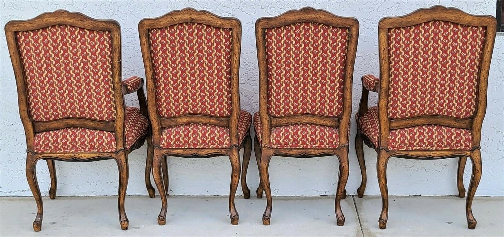 '4' Newly Upholstered French Provincial Louis XV Dining Chairs For Sale 5