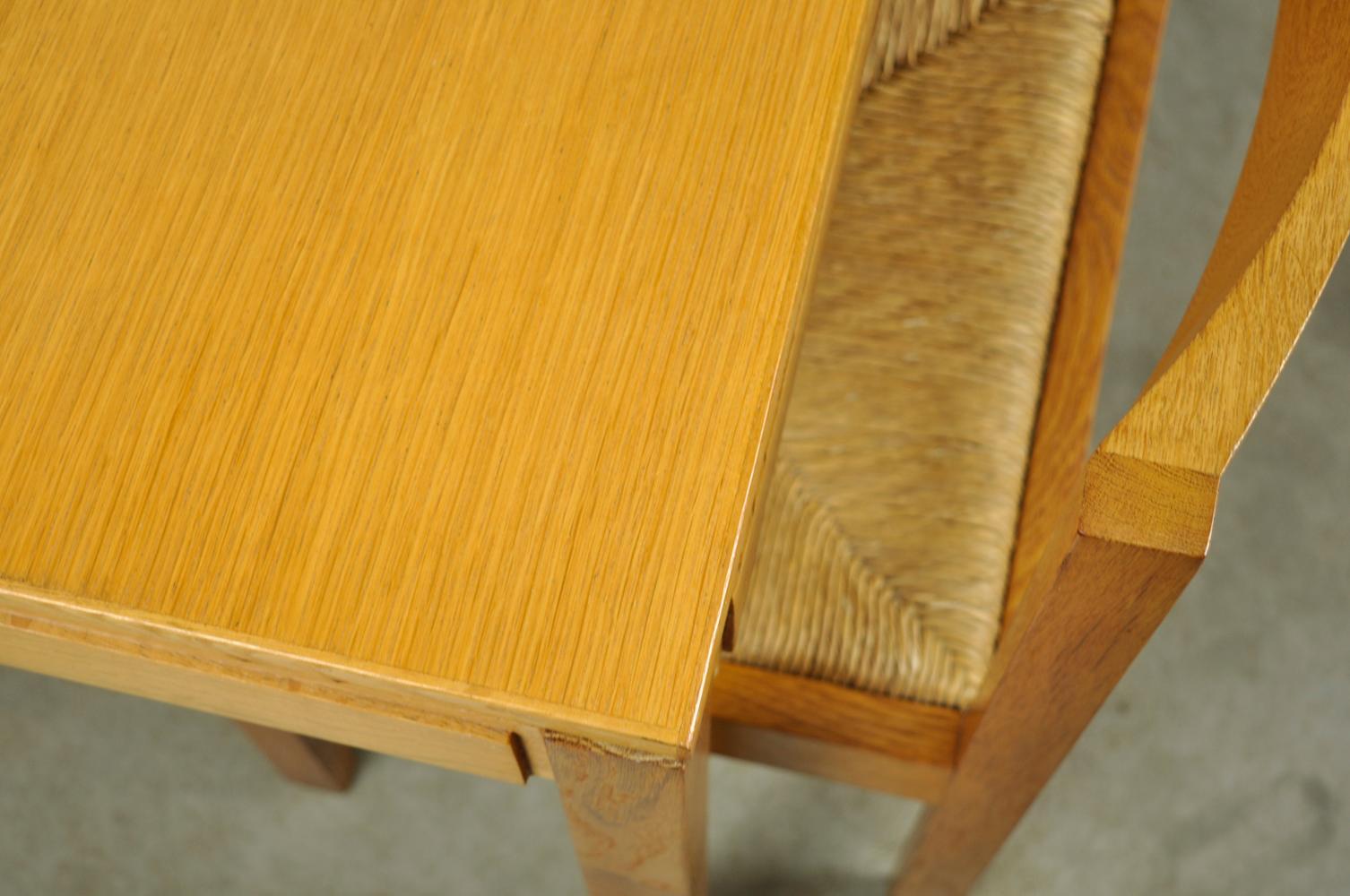4 oak chairs and matching extendable table by Gerard Geytenbeek 6