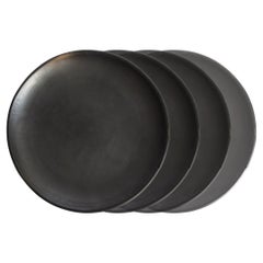 4 Oaxacan Black Clay 20cm Dessert Plates Handmade Tableware Barro Oaxaca