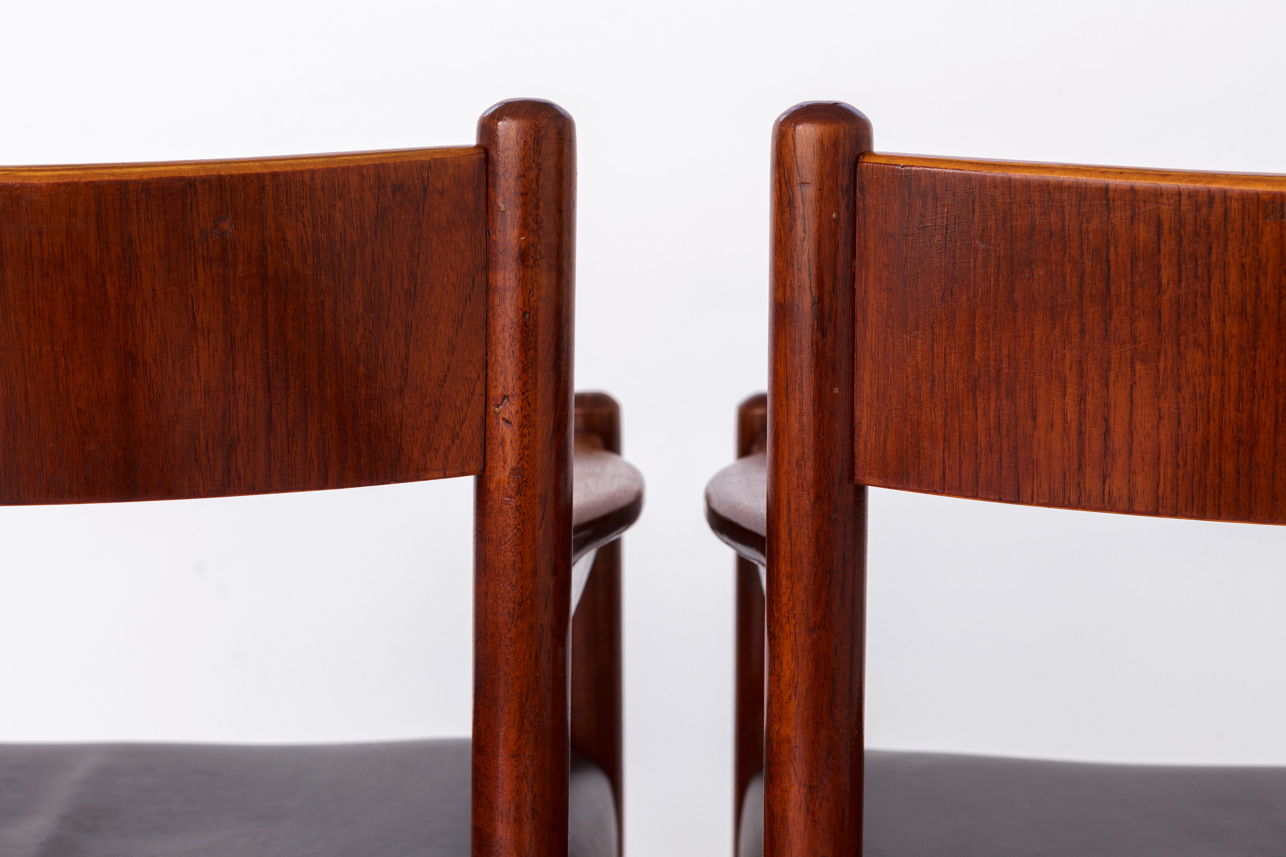 4 de 8 Sillones Vintage, Años 60, Daneses, Teca mediados del siglo XX en venta