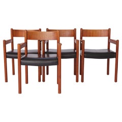 4 of 8 Vintage Armchairs, 1960s, Danish, Teak