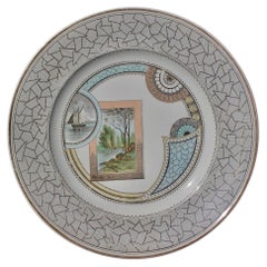 4 Old Hall 'Excelsior' plates Aesthetic Movement Christopher Dresser Attributed.