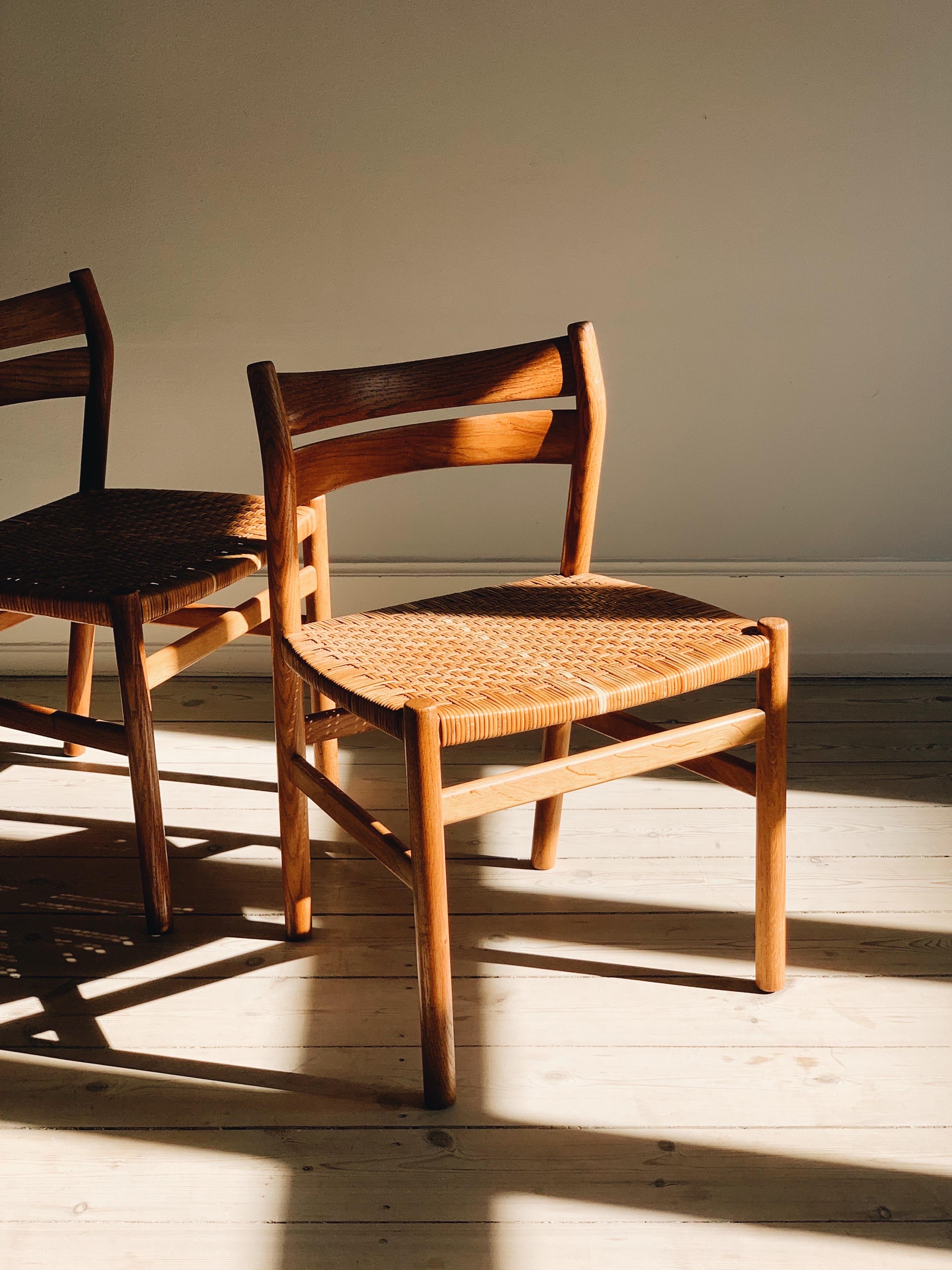 Cane 2 original Børge Mogensen BM1 chairs For Sale