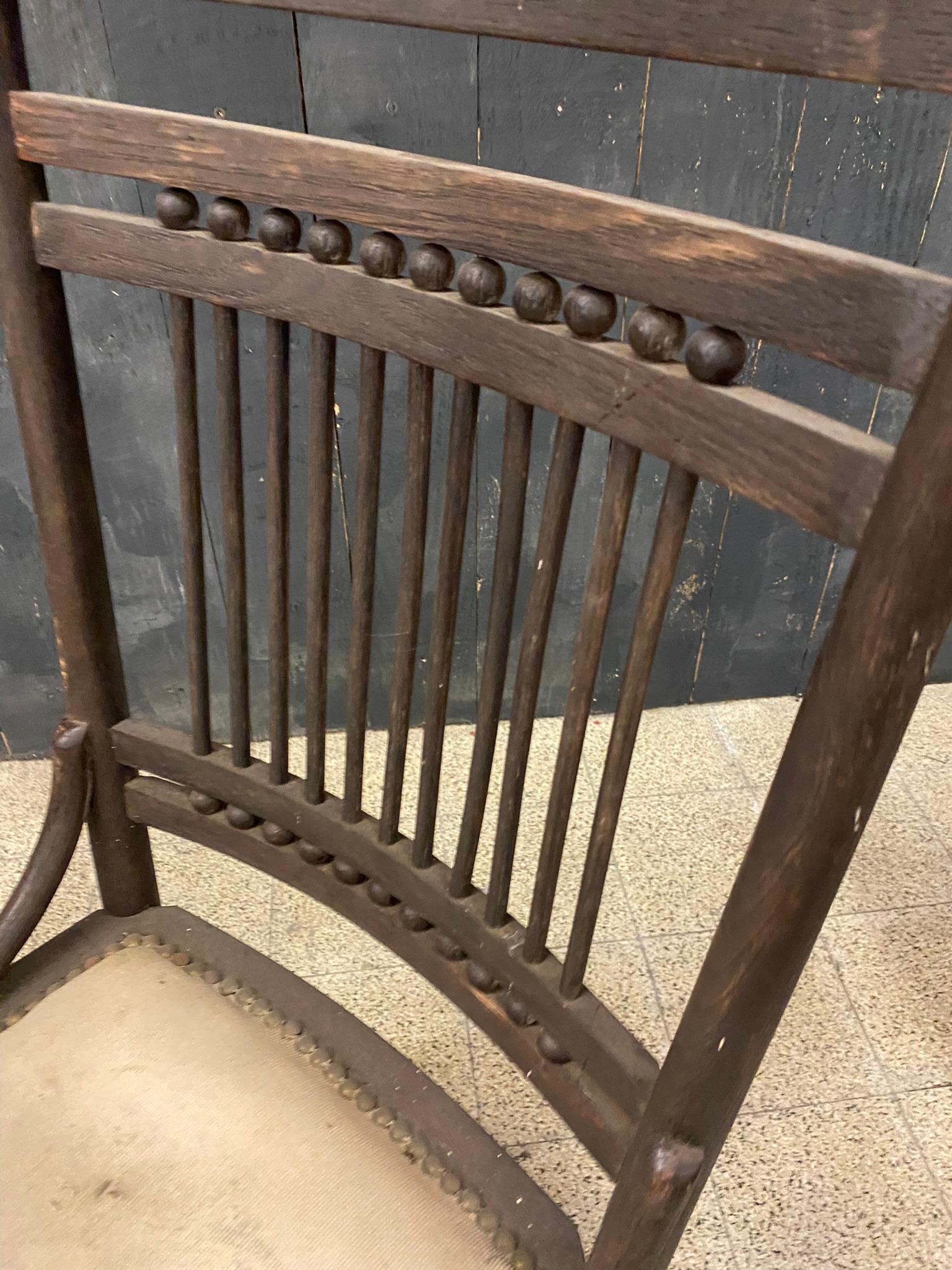 4 chaises originales en chêne de la période 1900 en chêne  en vente 3