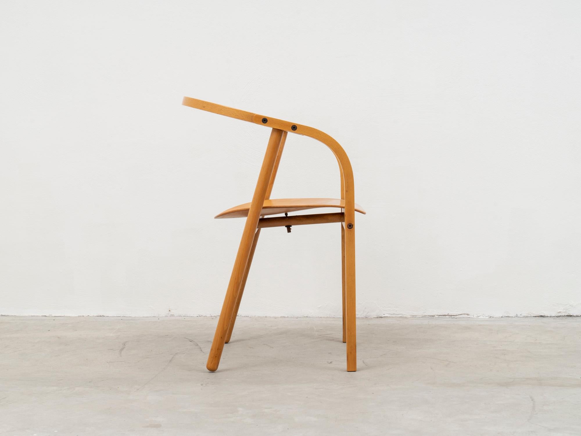 4 fauteuils Otto Organic Wood de Werther Toffoloni & Piero Palange pour Ibis  Bon état - En vente à Koper, SI