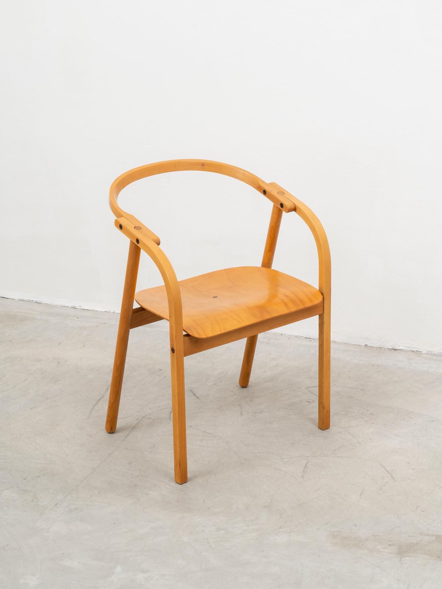 Fin du 20e siècle 4 fauteuils Otto Organic Wood de Werther Toffoloni & Piero Palange pour Ibis  en vente