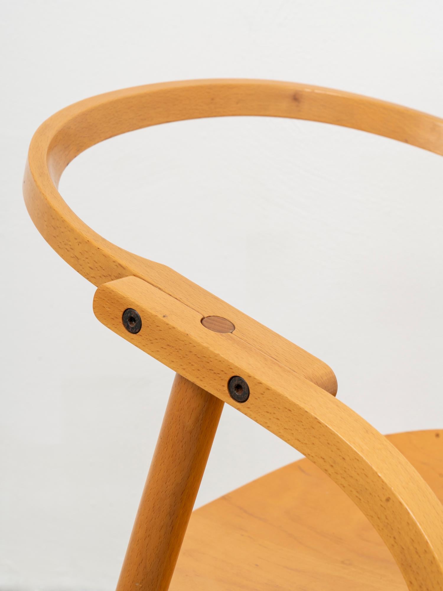 4 fauteuils Otto Organic Wood de Werther Toffoloni & Piero Palange pour Ibis  en vente 1