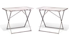 4 Outdoor French Iron Folding Café Tables