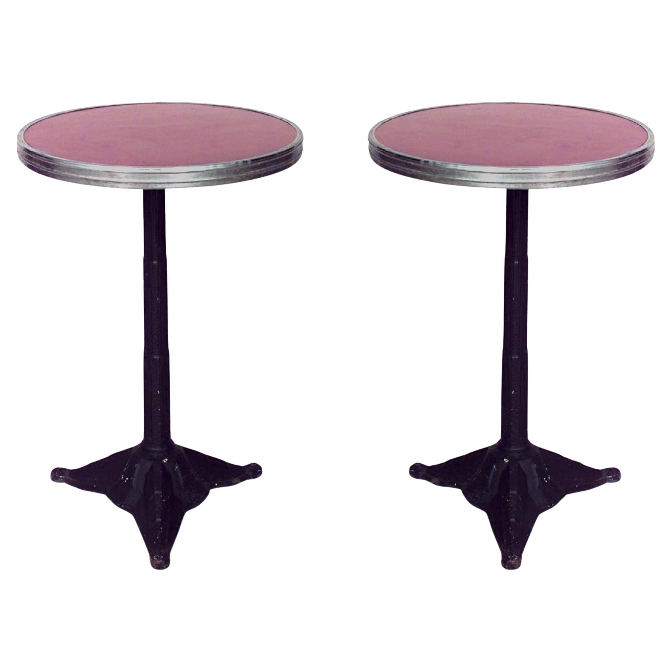 4 Table de café en fer peint pour l'extérieur