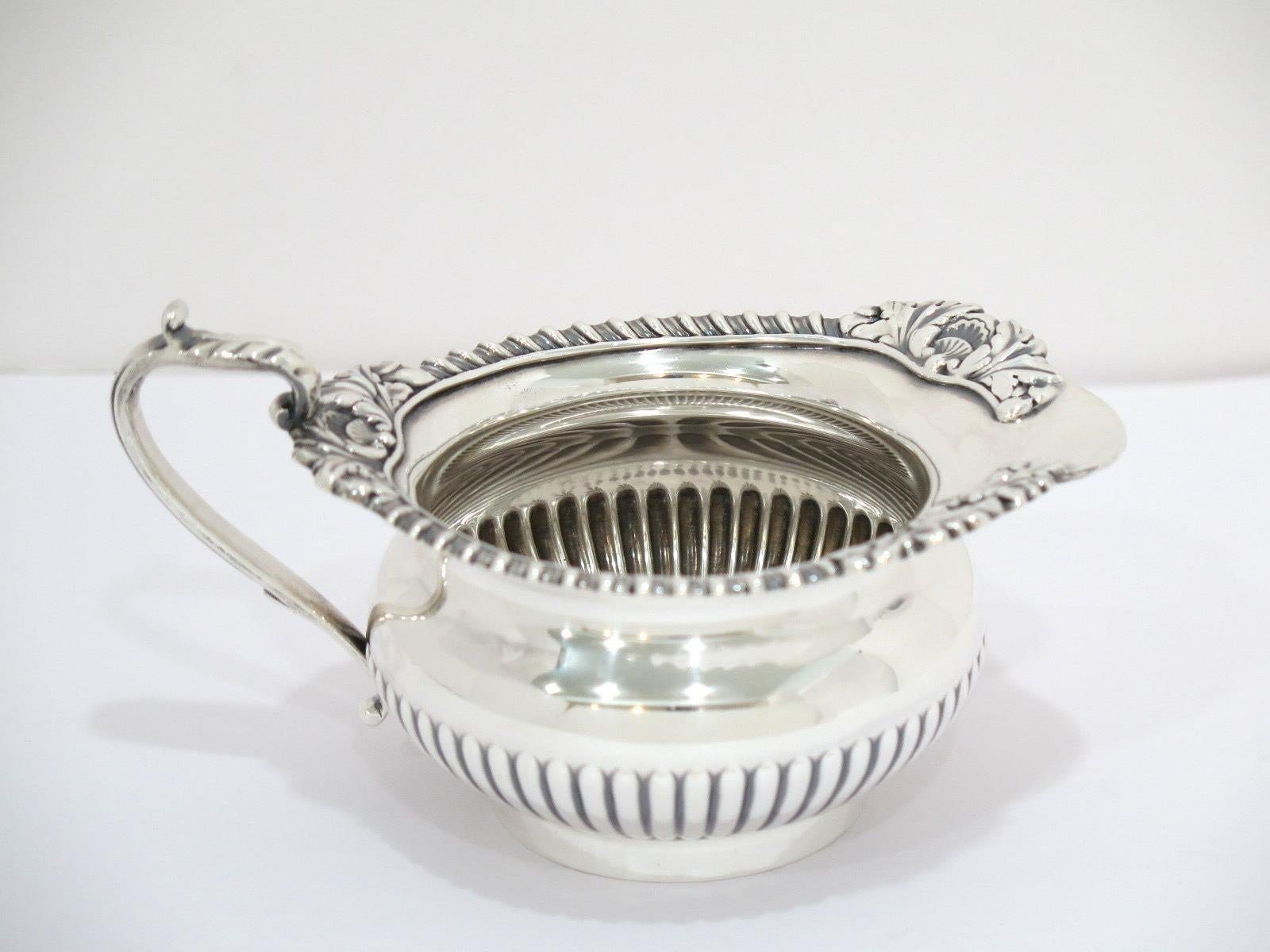 4 Pс Sterling Silver Wood Israel Freeman & Son Vintage English Tea / Coffee Set For Sale 1