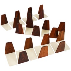 4 Pairs of Danish Mid-Century Modern Book Ends Denmark 1960s
