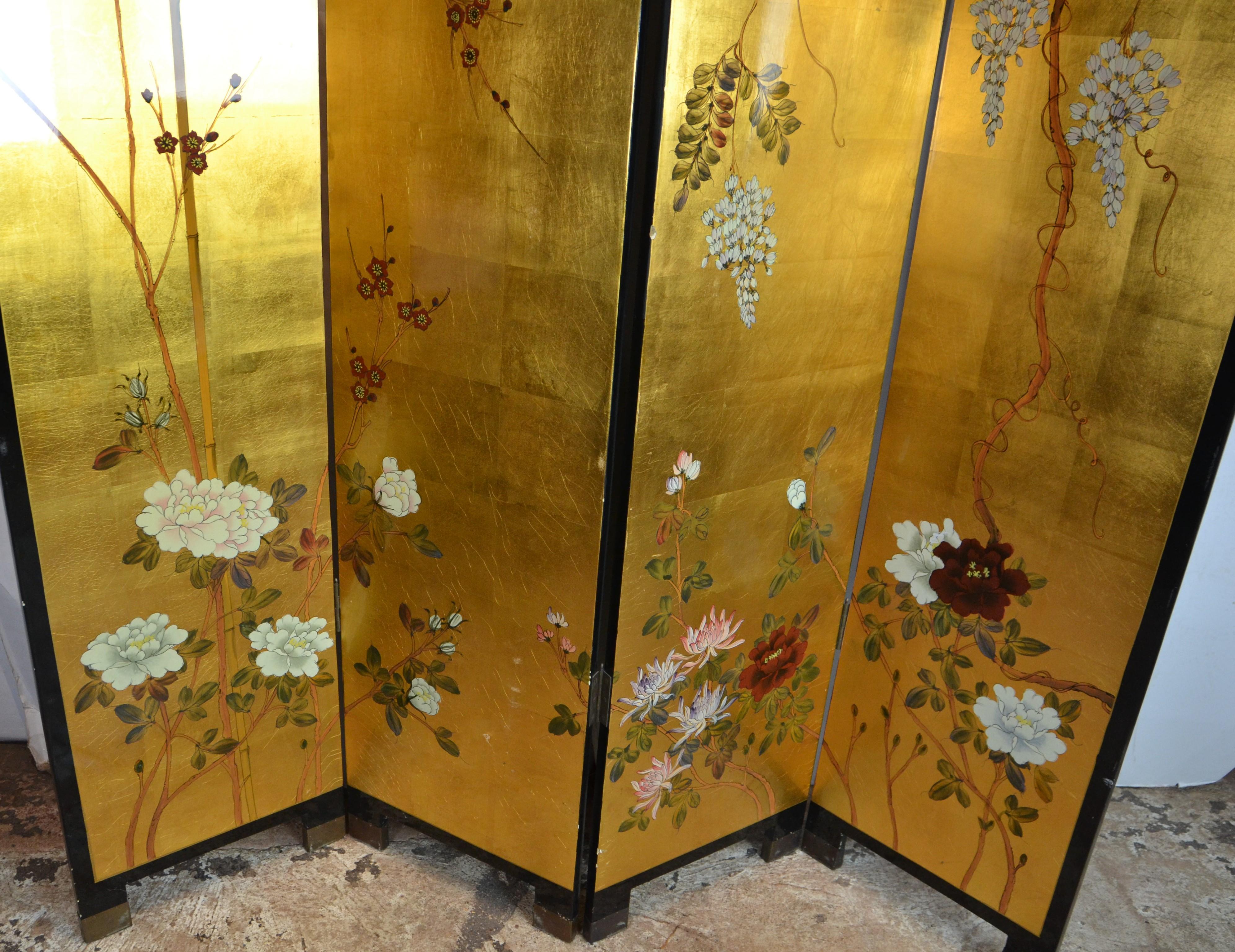 Chinese 4-Panel Asian Room Divider