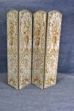 4 Panel Needle point Room Divider
