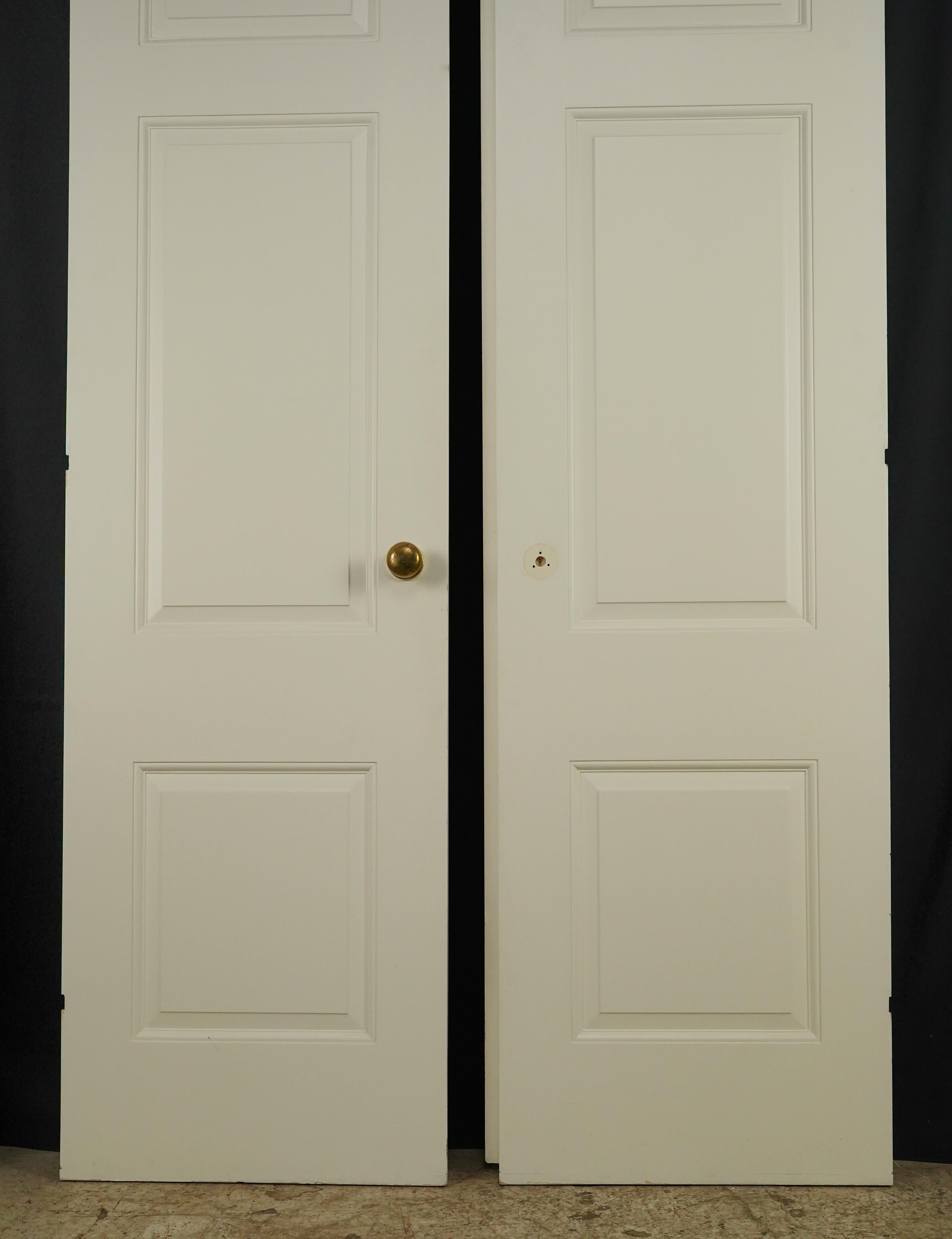 4 Panel Walnut & Mahogany Arched Double Doors 104.5 x 48.5 in. For Sale 5