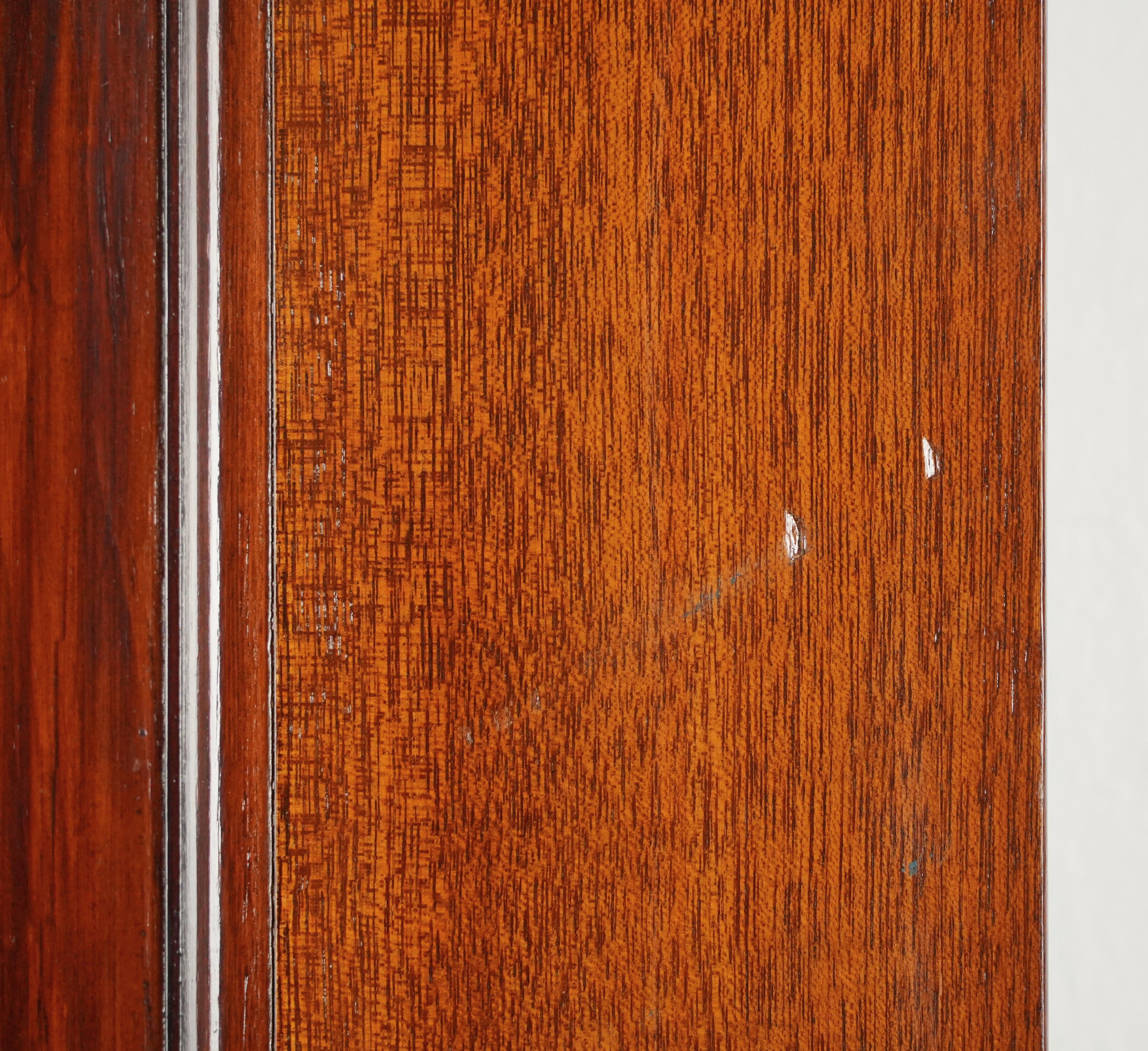 4 Panel Walnut & Mahogany Arched Double Doors 104.5 x 48.5 in. For Sale 1