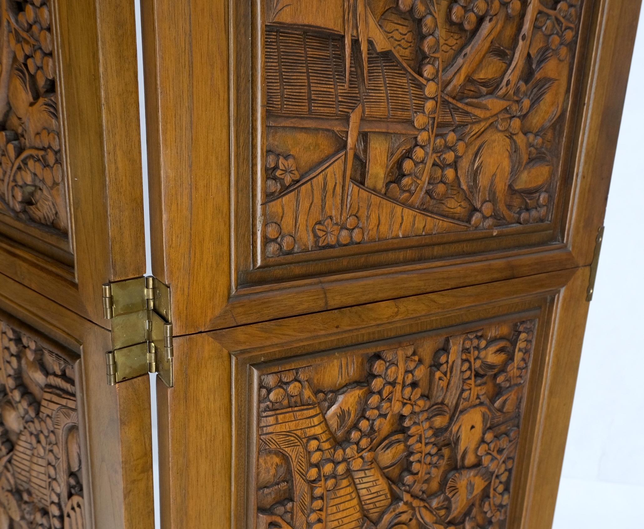 carved wood room divider