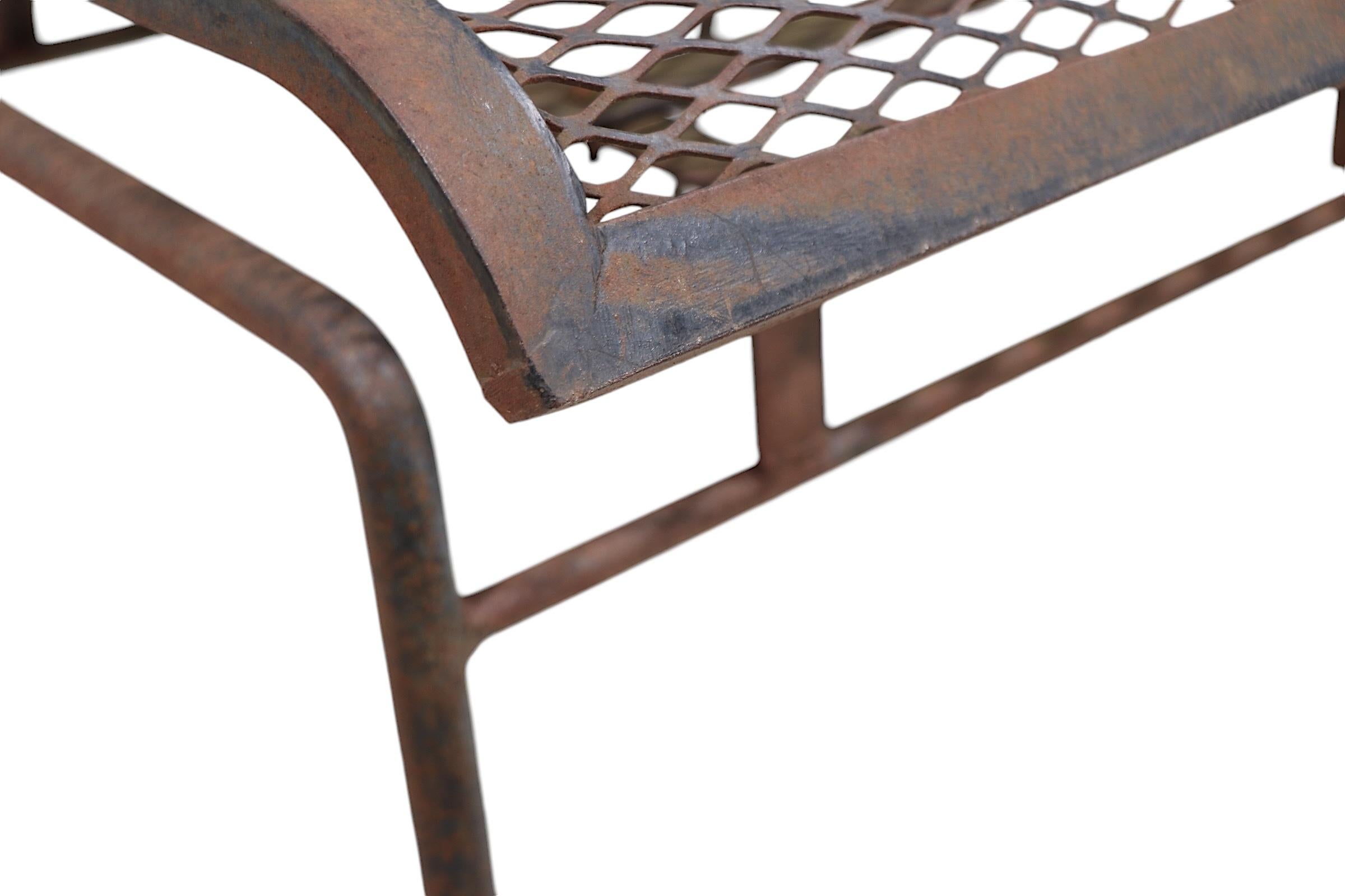 4 pc. Garden Patio Chairs and Ottomans att. to Tempestini for Salterini c 1950's For Sale 3