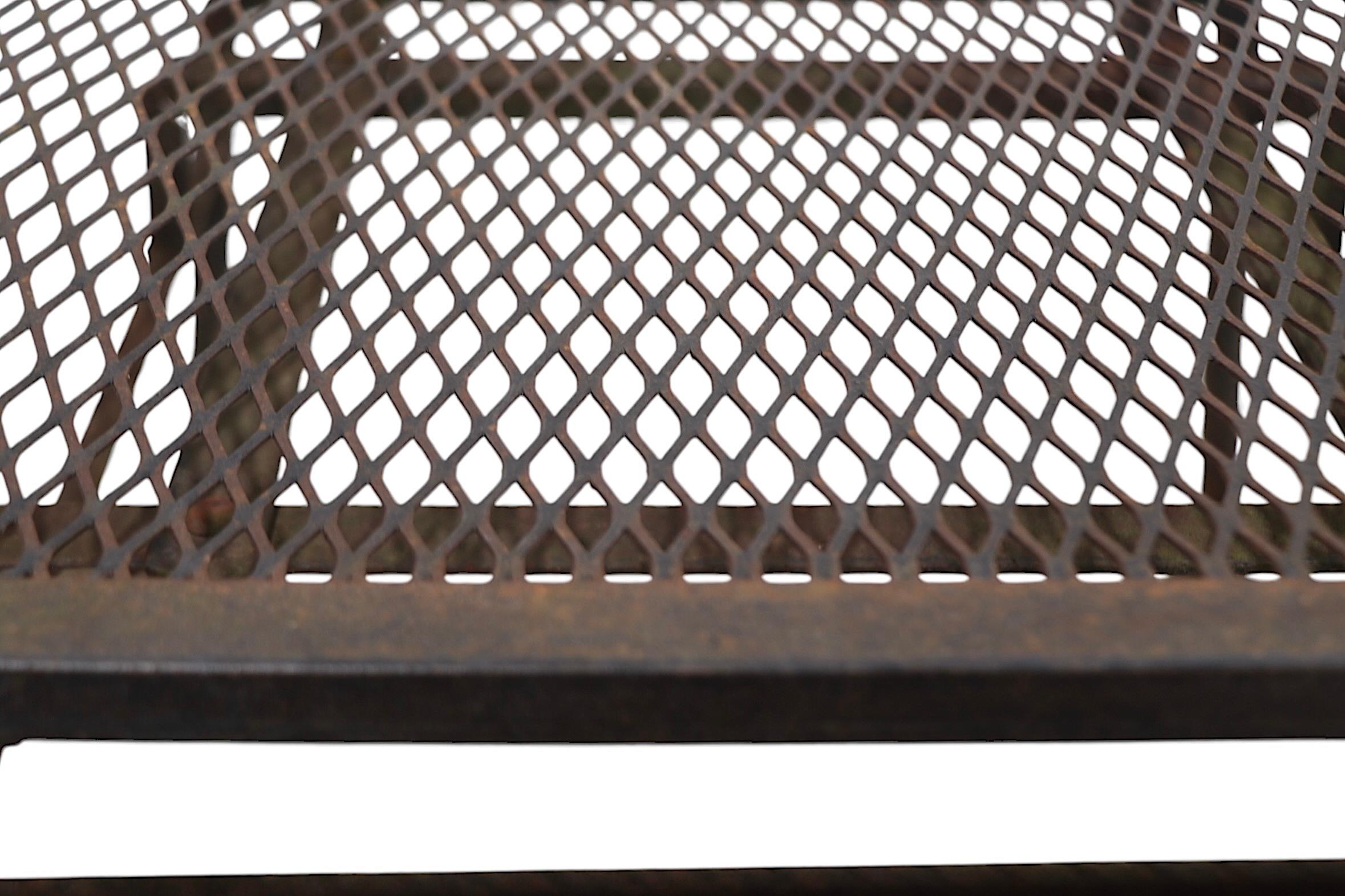 4 pc. Garden Patio Chairs and Ottomans att. to Tempestini for Salterini c 1950's For Sale 4