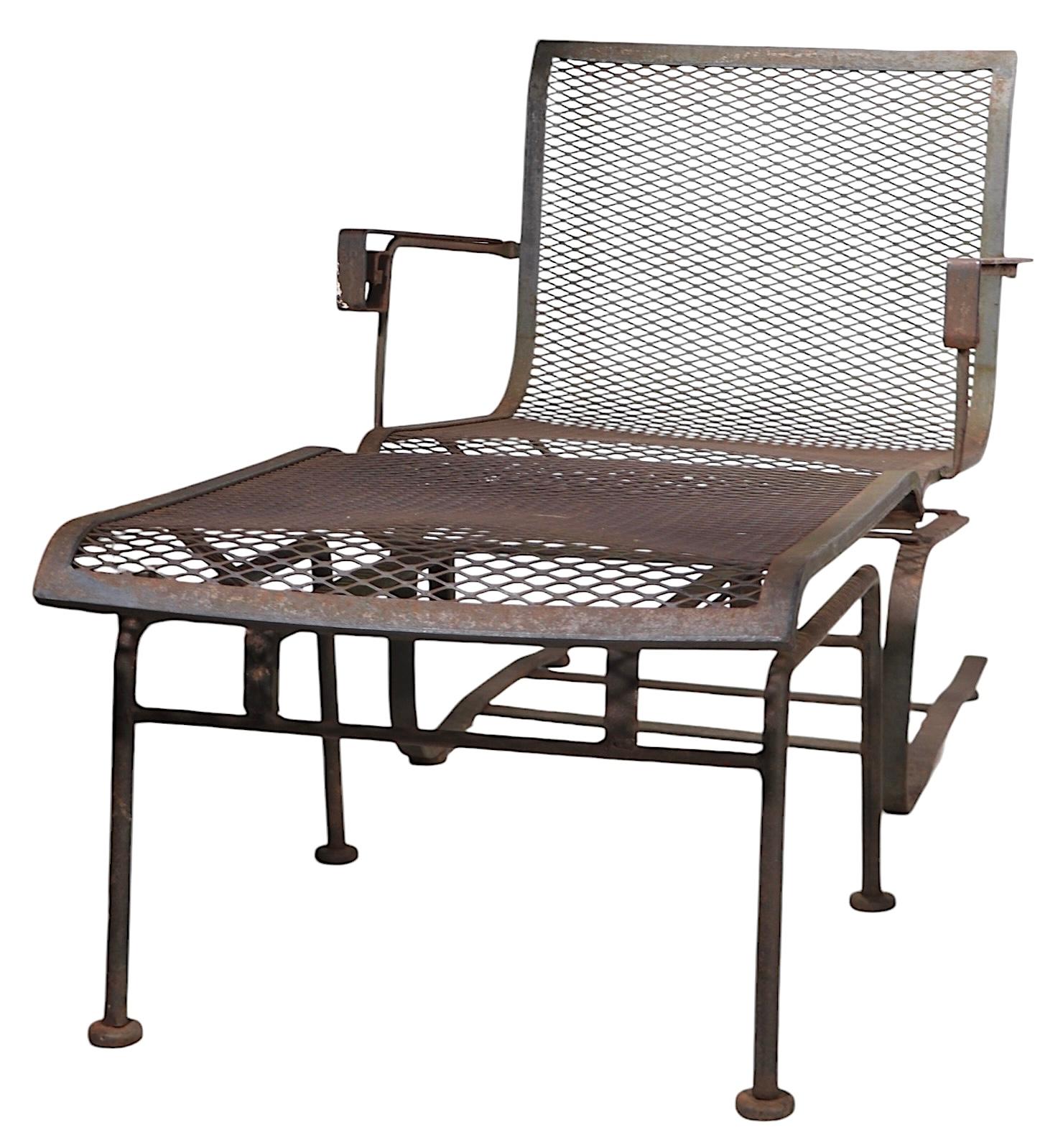 4 pc. Garden Patio Chairs and Ottomans att. to Tempestini for Salterini c 1950's For Sale 9