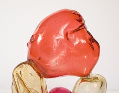 4 pc. Sculpture d'assemblage en verre #1 par David Haskell