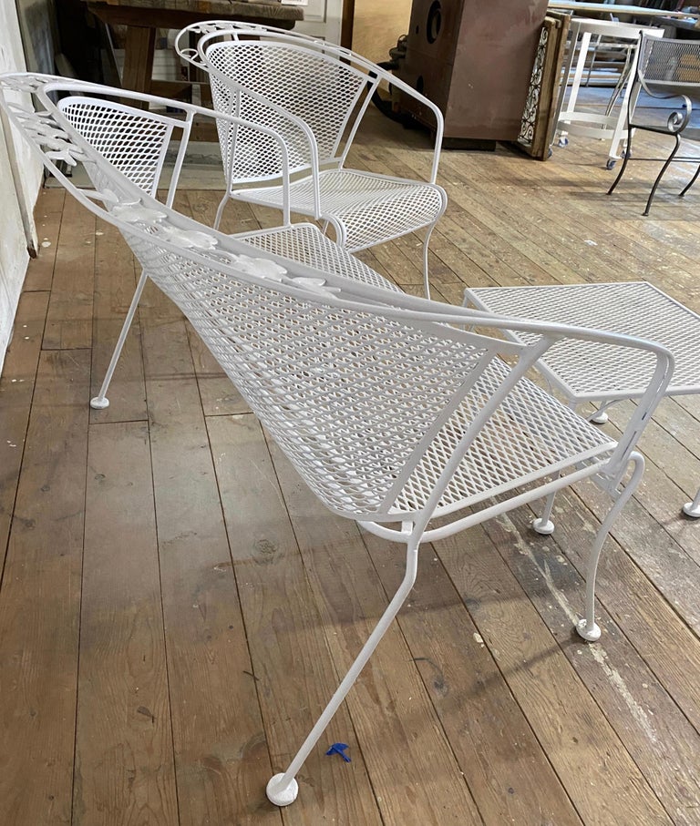 4 Pc. Iron Mesh Patio Set For Sale at 1stDibs