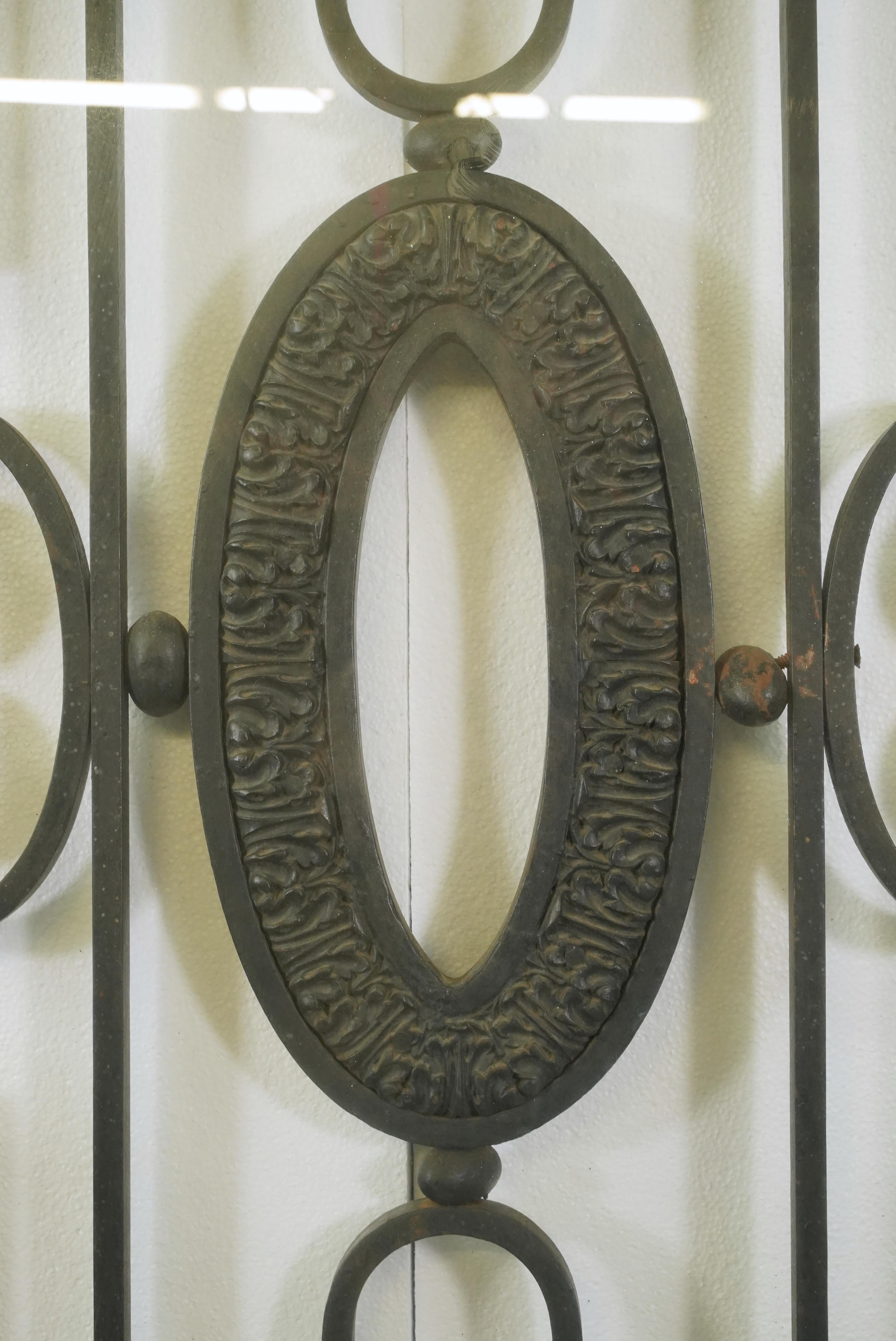 4 Pc Set Cast Iron & Glass Door w 2 Sidelights & Transom For Sale 1