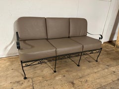 Russell Woodard Style Vintage Metal Garden Sofa and Chairs Seating Ensemble