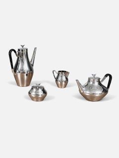 4 pcs. Mid-Century Danish Modern Reed & Barton Model 1720 Coffee/Tea Set