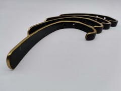 4 Pcs. Wall Hooks, Brass Blackened, Hertha Baller