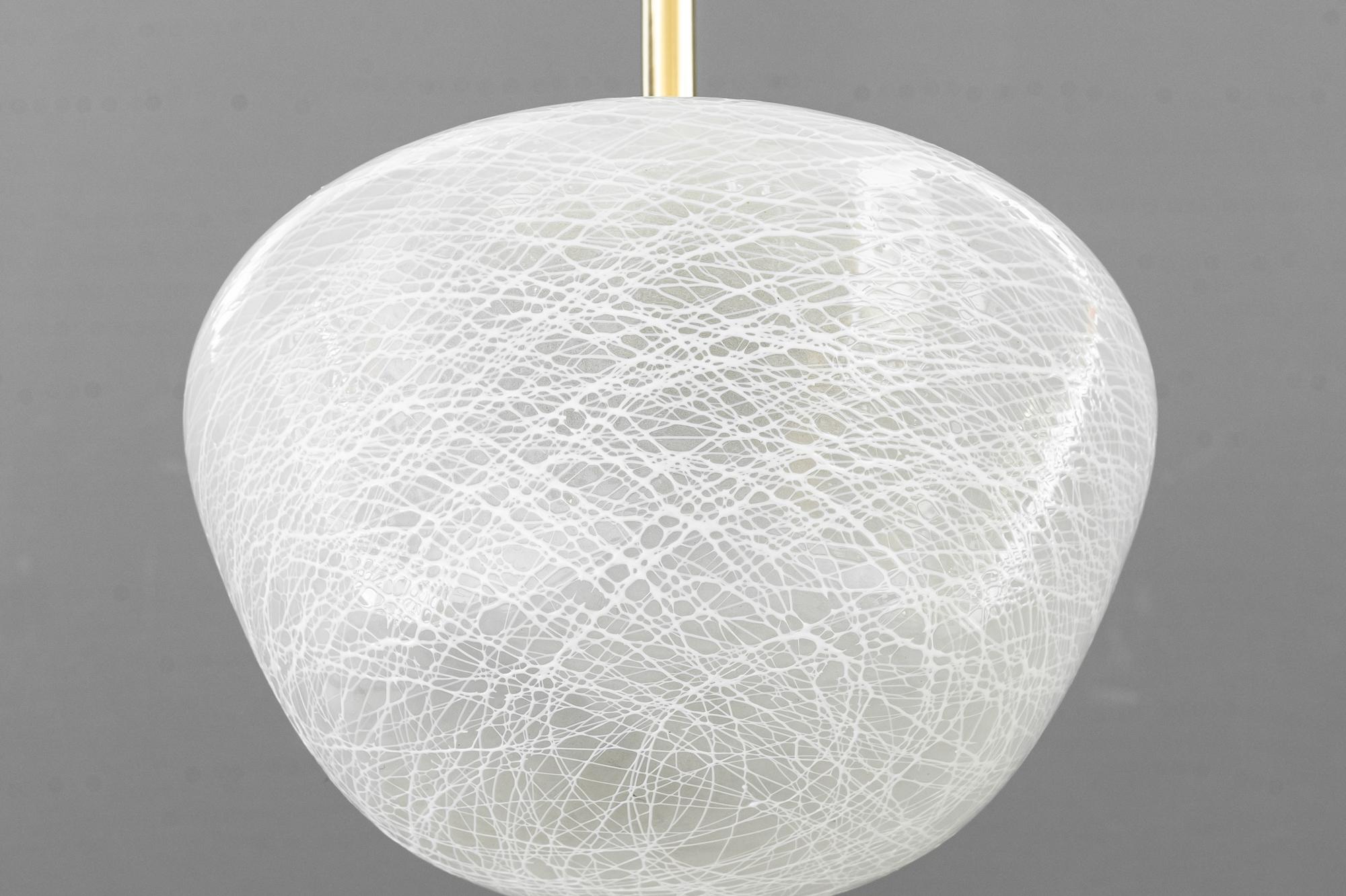 4 pendants with glass shades vienna around 1950s For Sale 2