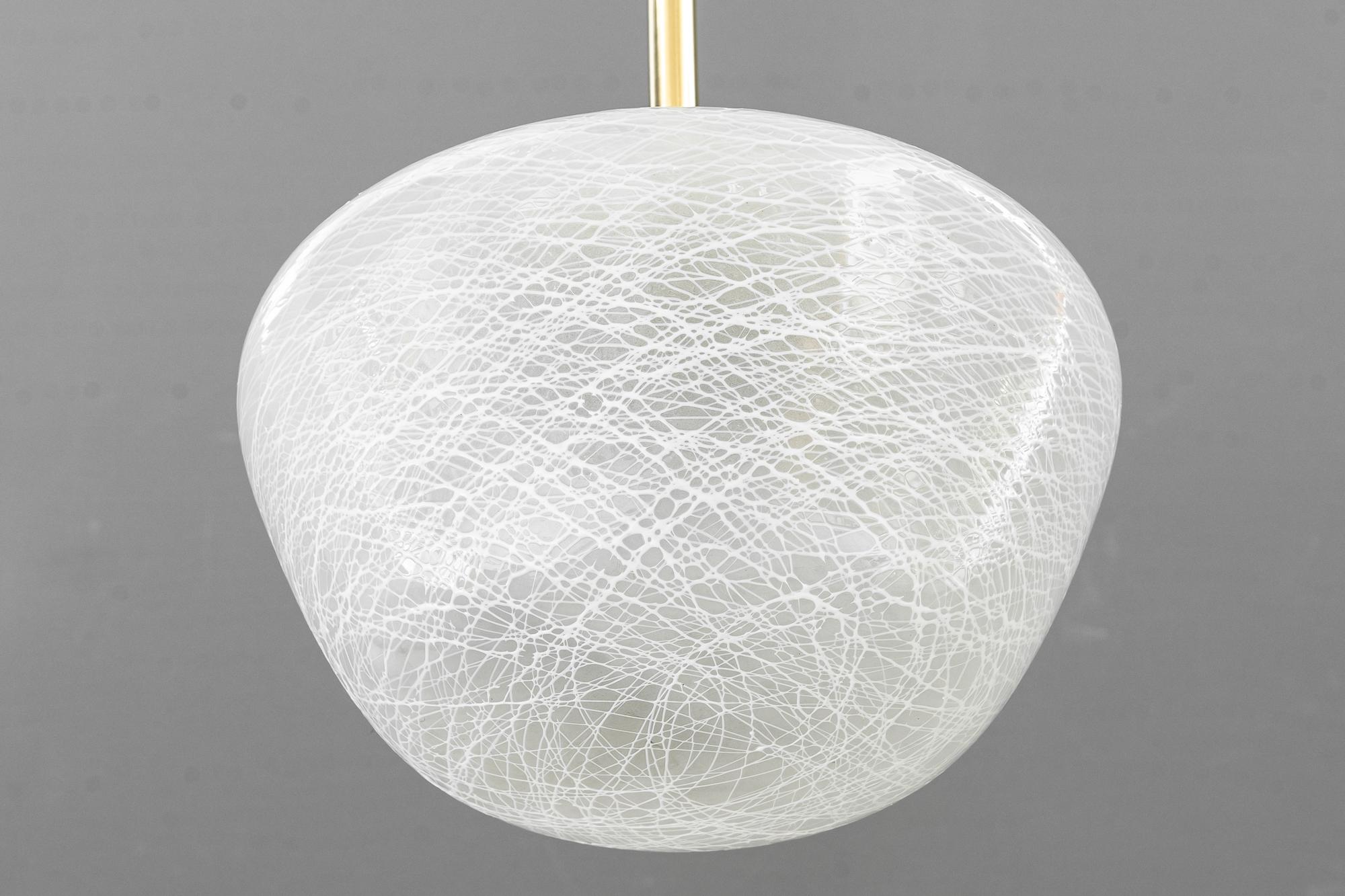 4 pendants with glass shades vienna around 1950s For Sale 3