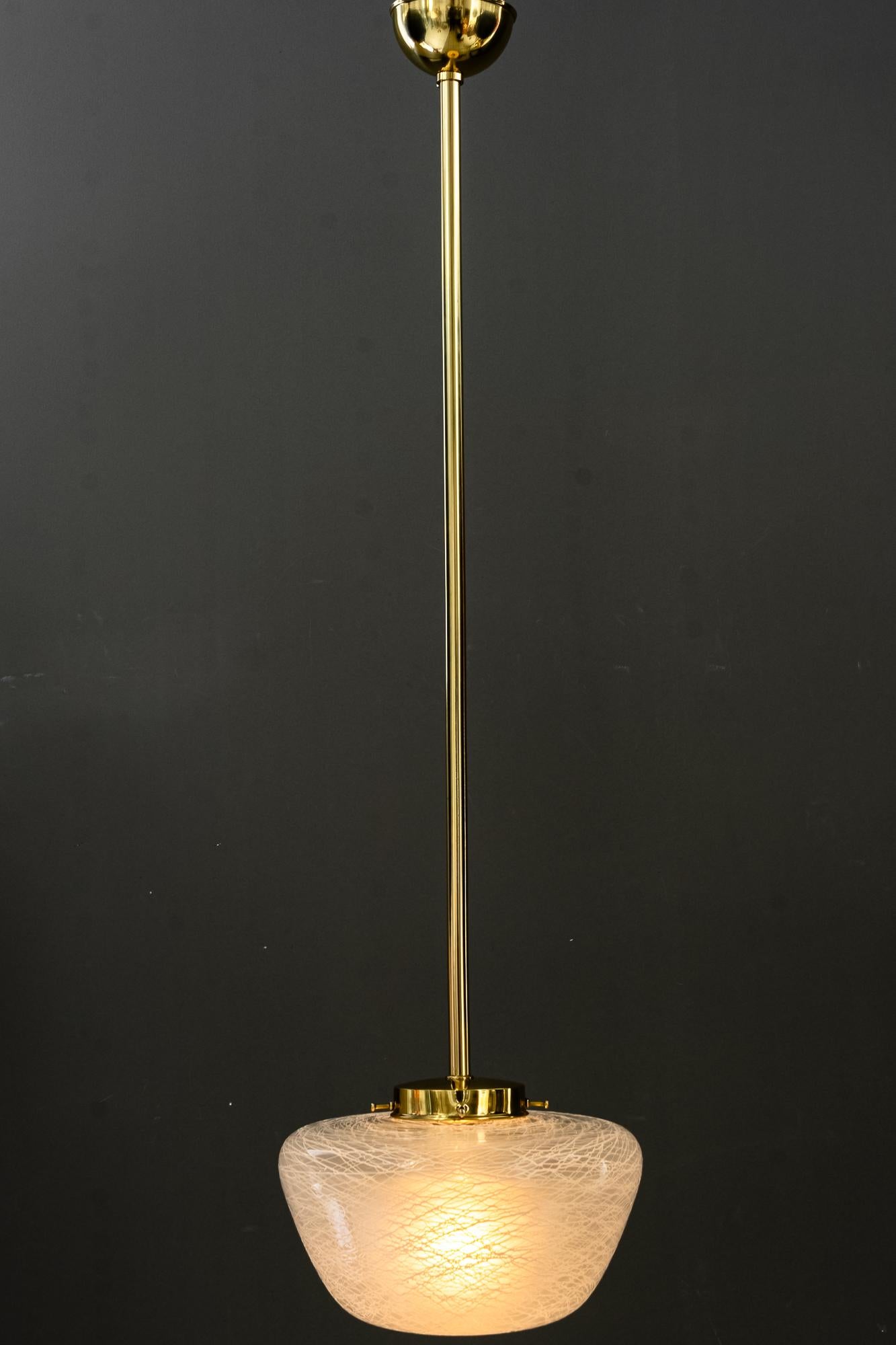4 pendants with glass shades vienna around 1950s For Sale 4