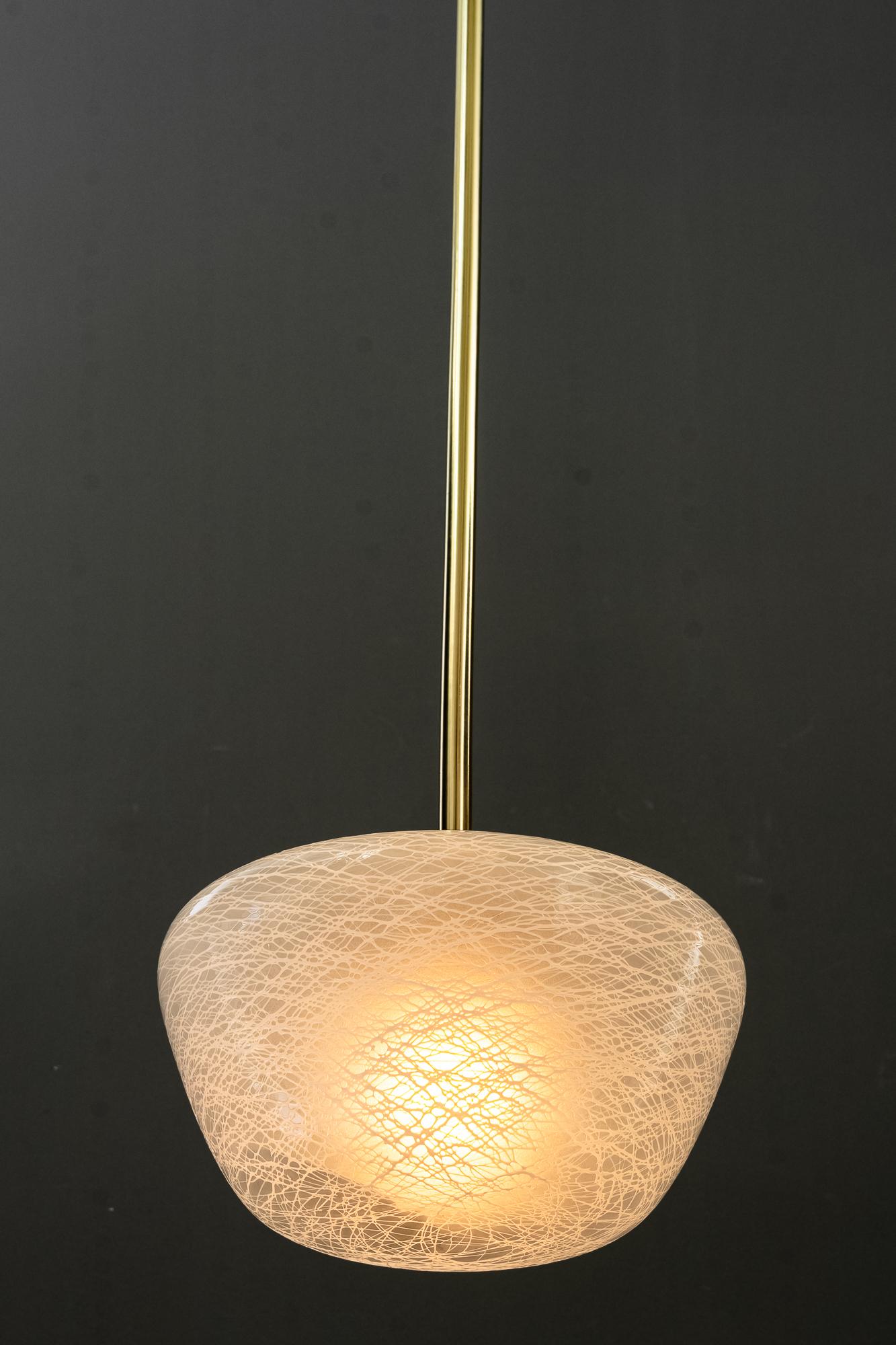 4 pendants with glass shades vienna around 1950s For Sale 6
