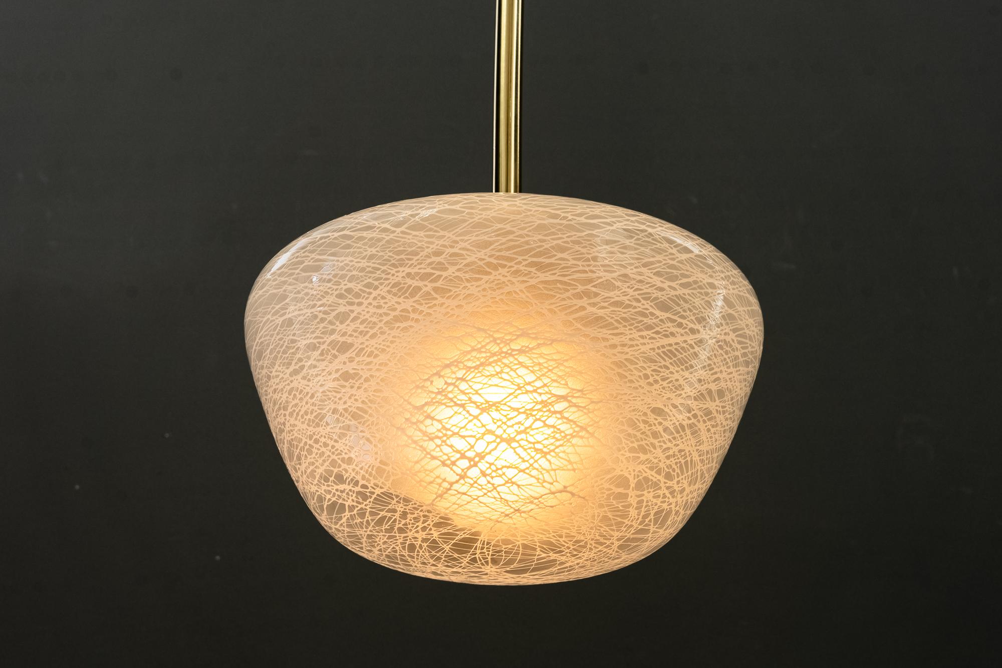 4 pendants with glass shades vienna around 1950s For Sale 8