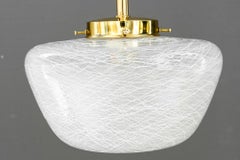 4 pendants with glass shades vienna around 1950s