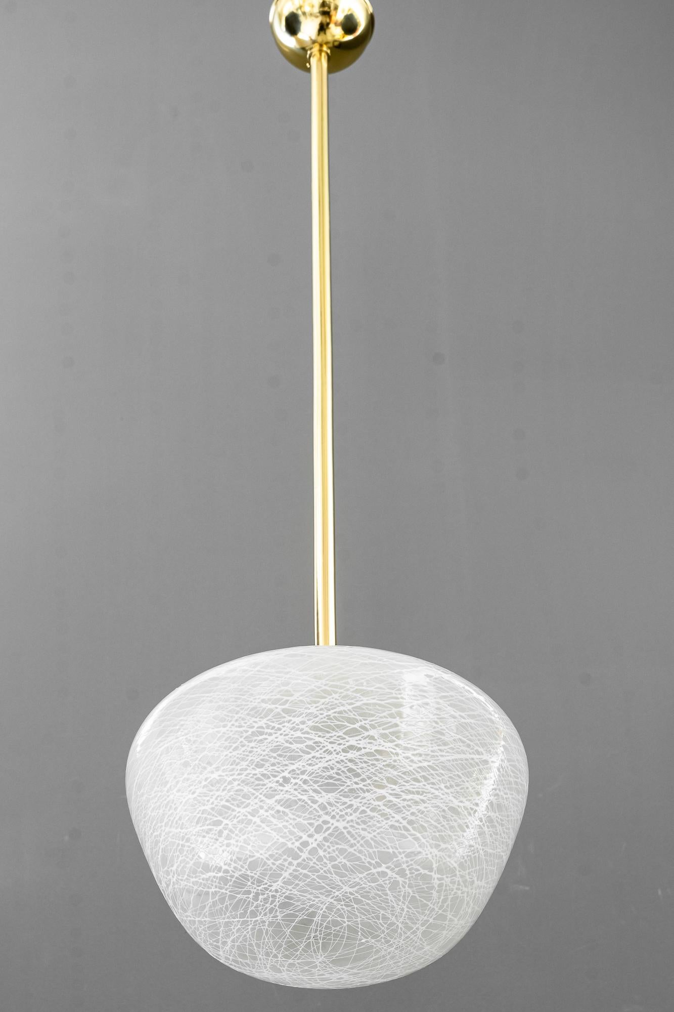 4 pendants with glass shades vienna around 1950s For Sale 1