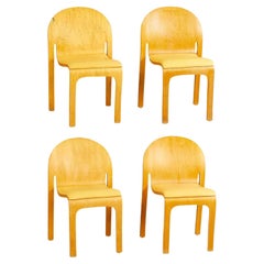 4 chaises en bois courbé Peter Danko Design mi-siècle moderne